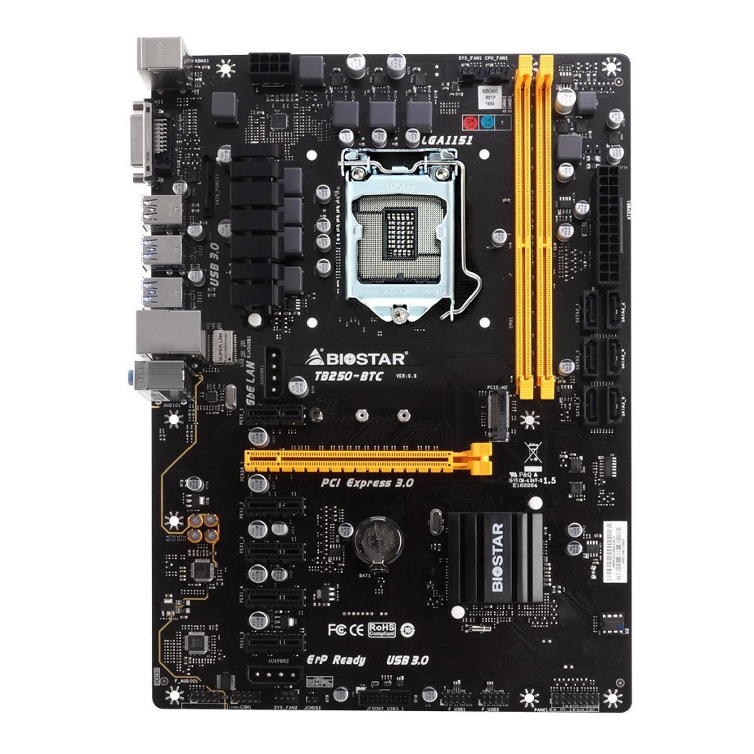 BIOSTAR TB250-BTC ❶ Amazon.com: Biostar TB250-BTC Core i7/i5/i3 LGA1151 Intel